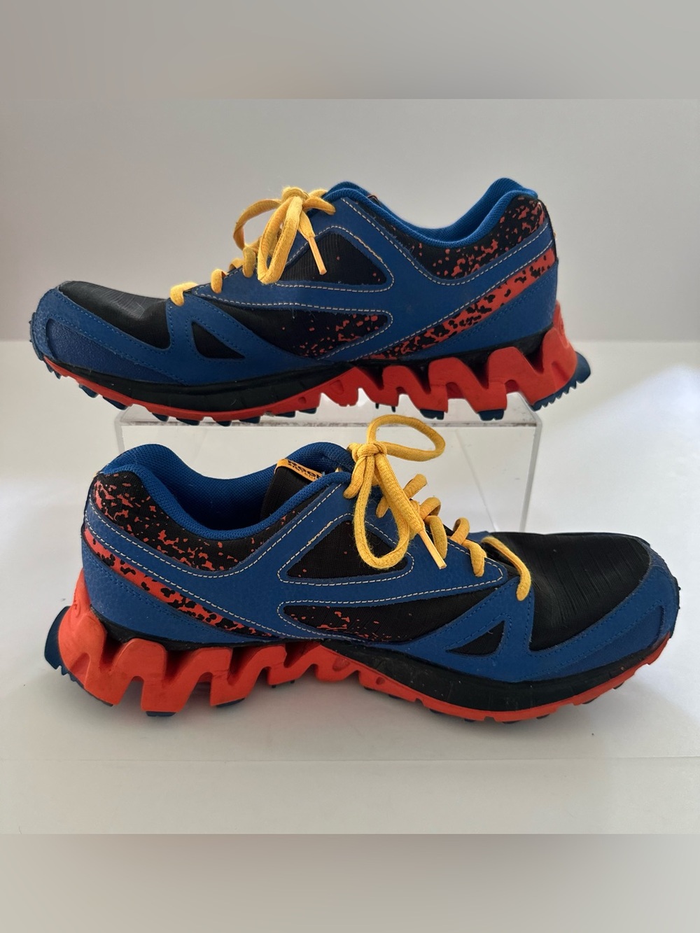 Reebok ZigTech Blue Orange Yellow Sneakers